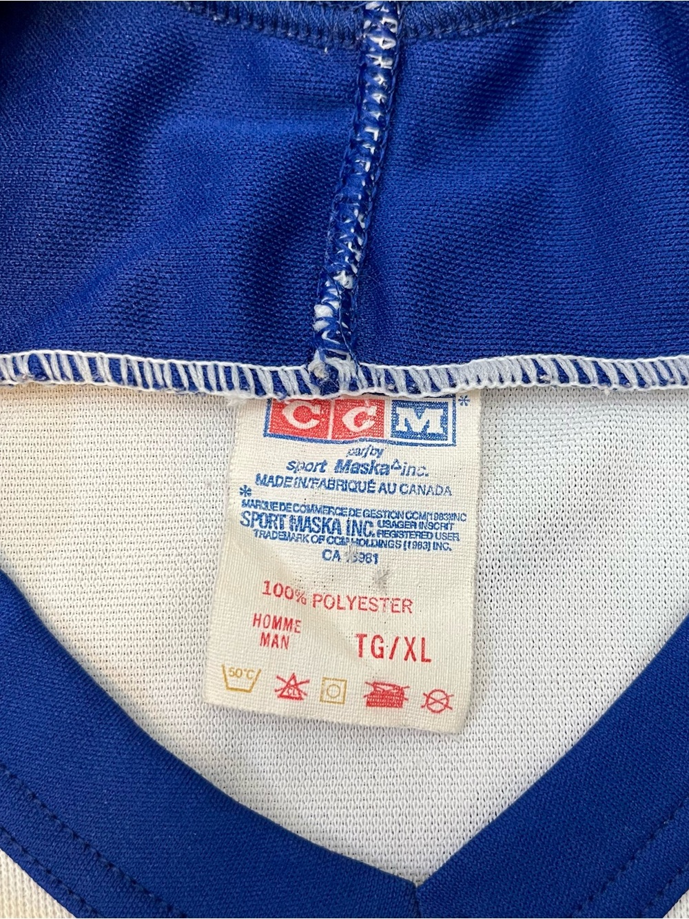 Authentic Vintage 1980s Toronto Maple Leafs CCM Hockey Jersey , XL - Picture 4 of 13